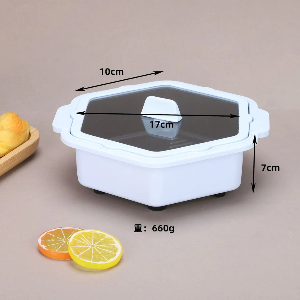 Hexagonal Nonstick Baking Pan with Lid – Air Fryer & Microwave Nonstick Baking Pan Axl Blue
