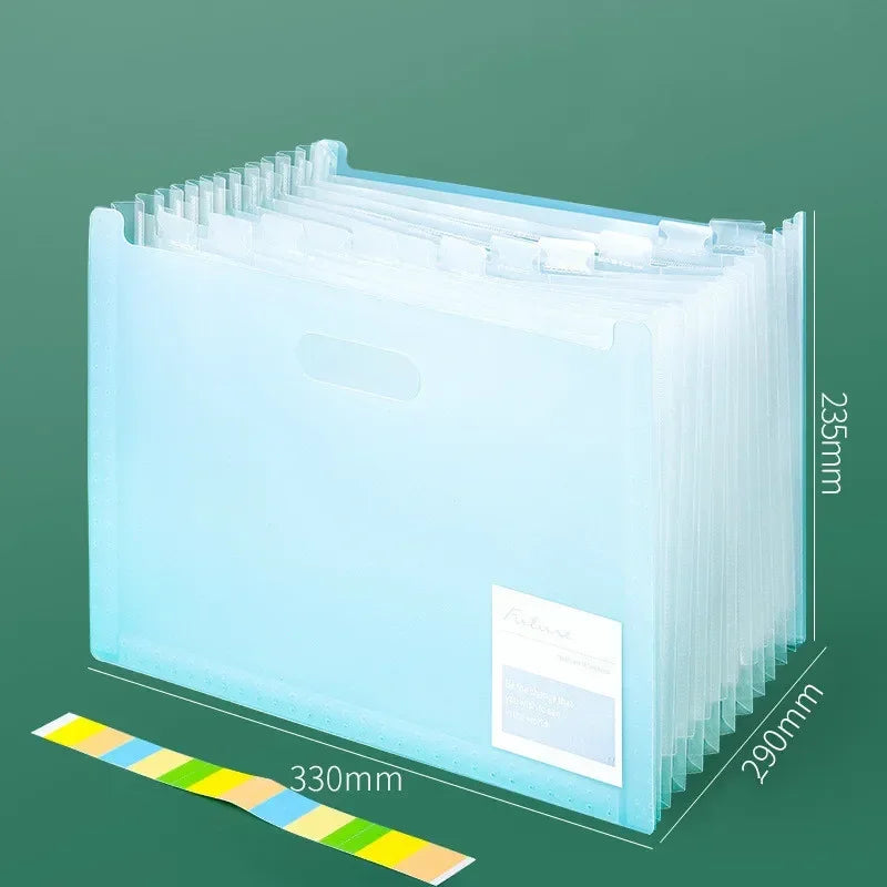A4 Accordion File Folder – 13-Pocket Large Capacity Organizer Accordion File Folder Axl B-bule