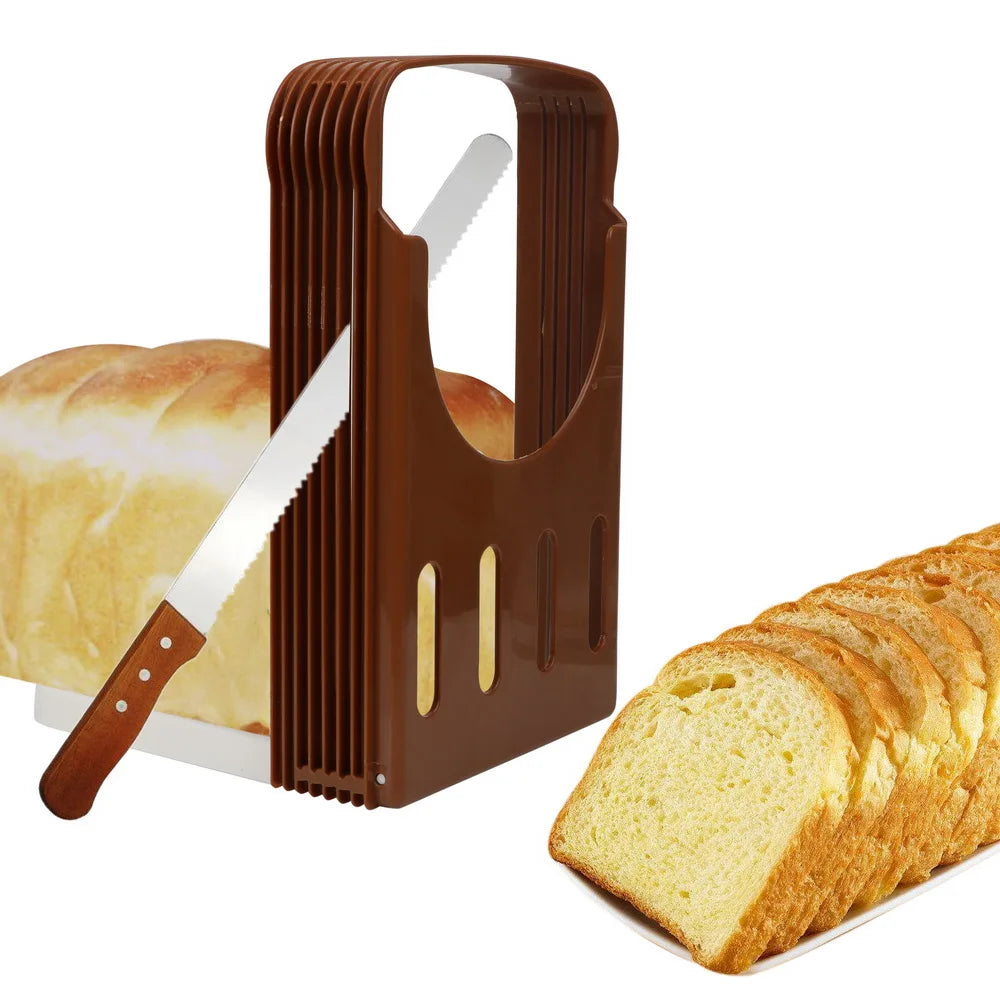 Foldable Bread Slicer Stand – 4 Thickness Settings | NICEYARD Bread Slicer Guide Axl