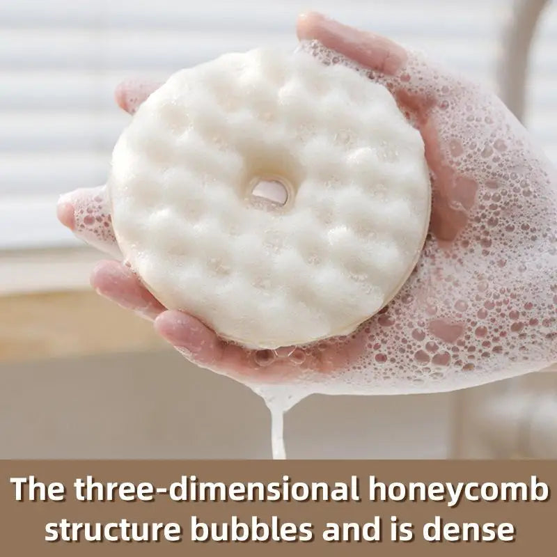 Double-Sided Kitchen Sponge Set with Suction Cup Holder Dishwashing Sponge Set Axl