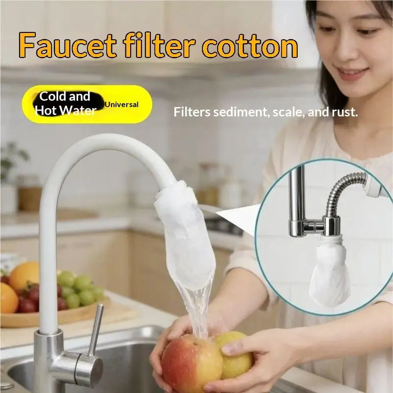 Faucet Filter Cotton Anti-Splash Tap Water Filter 20/50/100 PCS Faucet Filter Bag Axl