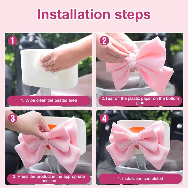 Large Bow Helmet Decoration – DIY Motorcycle & Scooter Decal Helmet Bow Decoration Axl