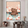 Capybara Waterproof PVC Poster Stickers – Wall Décor & Gift Wall Decor Stickers Axl White08 60X90cmNoframe