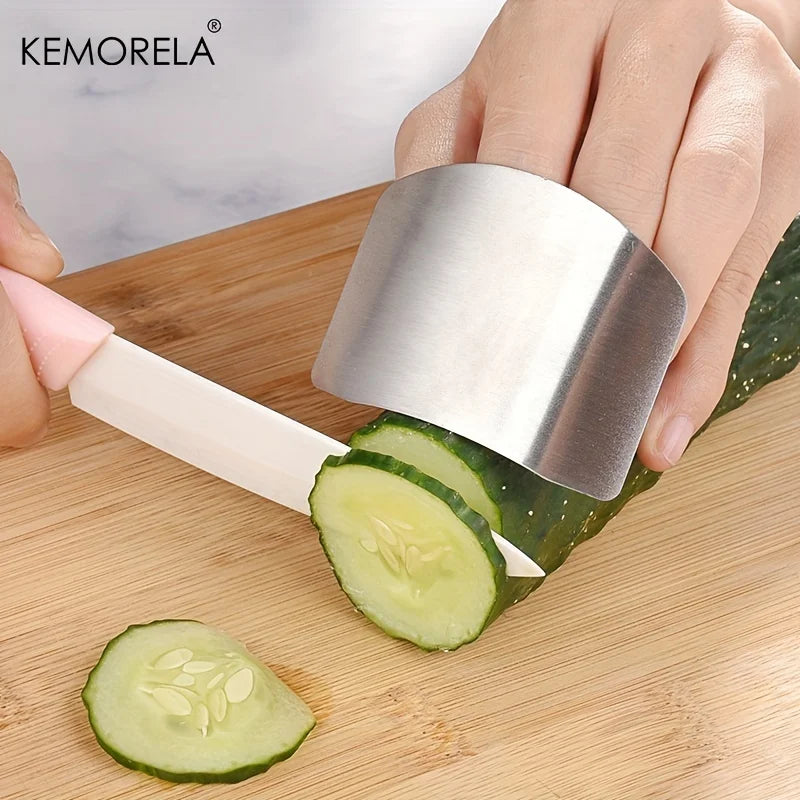 KEMORELA Stainless Steel Vegetable Cutter with Finger Guard Kitchen Safety Tool Axl