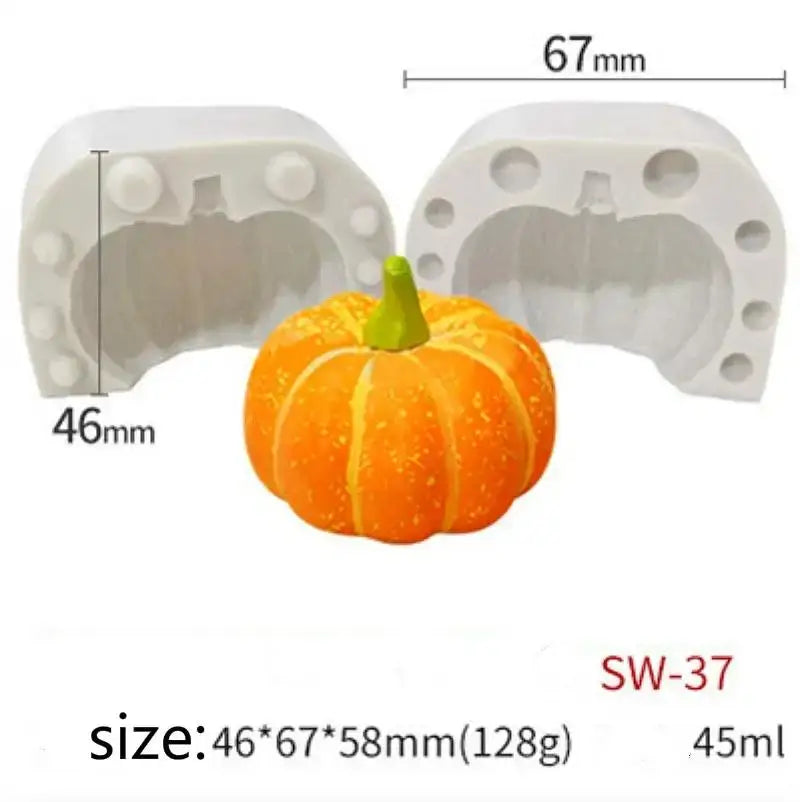 Pumpkin Silicone Mold – DIY Candle, Soap & Baking Mold Silicone Craft Mold Axl sw-37