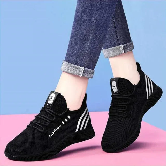 Women's Breathable Air Mesh Vulcanized Casual Sneakers Women's Sneakers Axl White 39