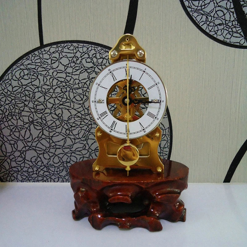 Copper Mechanical Desk Clock – Vintage Antique Chiming Clockwork Mechanical Desk Clock Axl