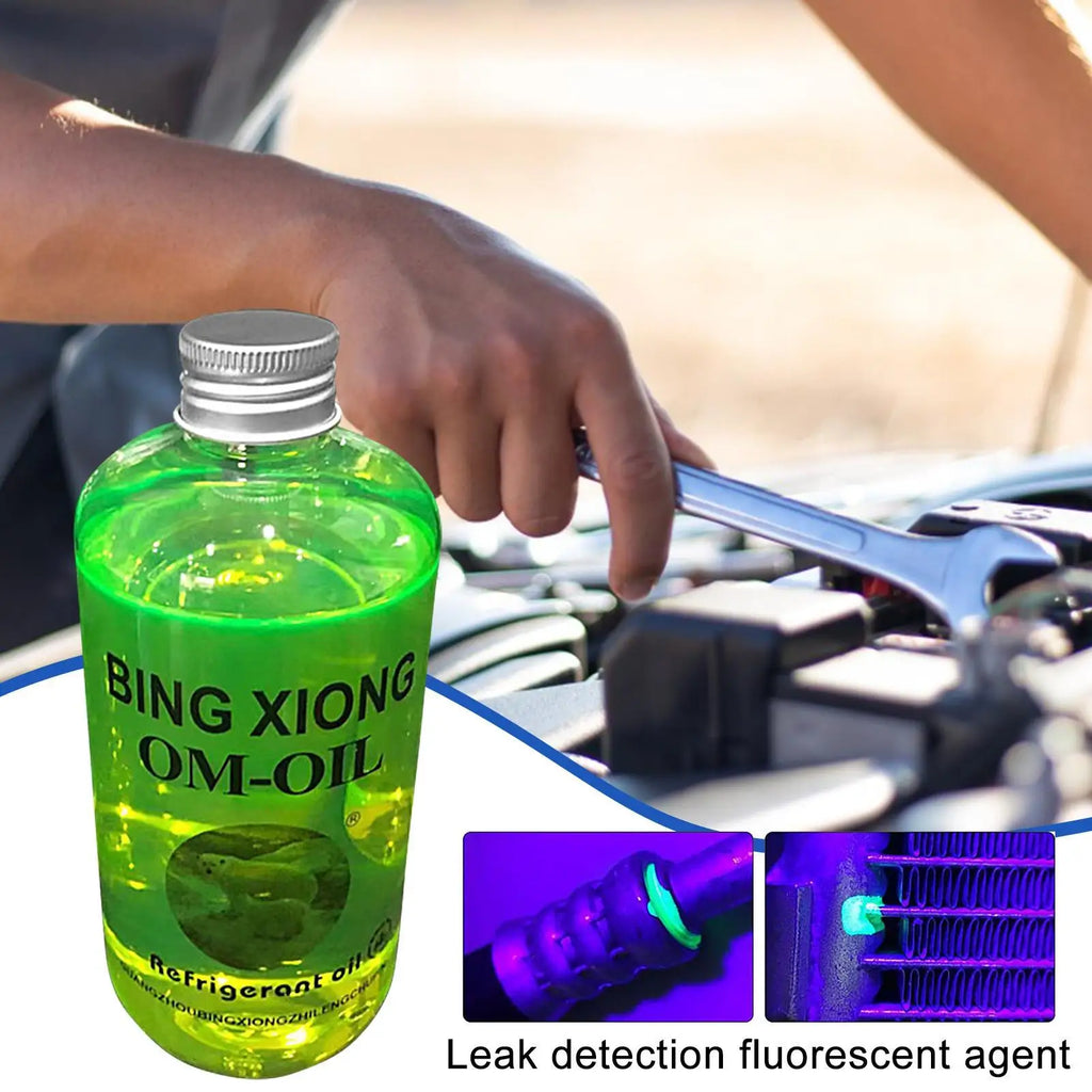 500ml Car AC Fluorescent Leak Detection Oil | Refrigerant Agent AC Leak Detection Oil Axl
