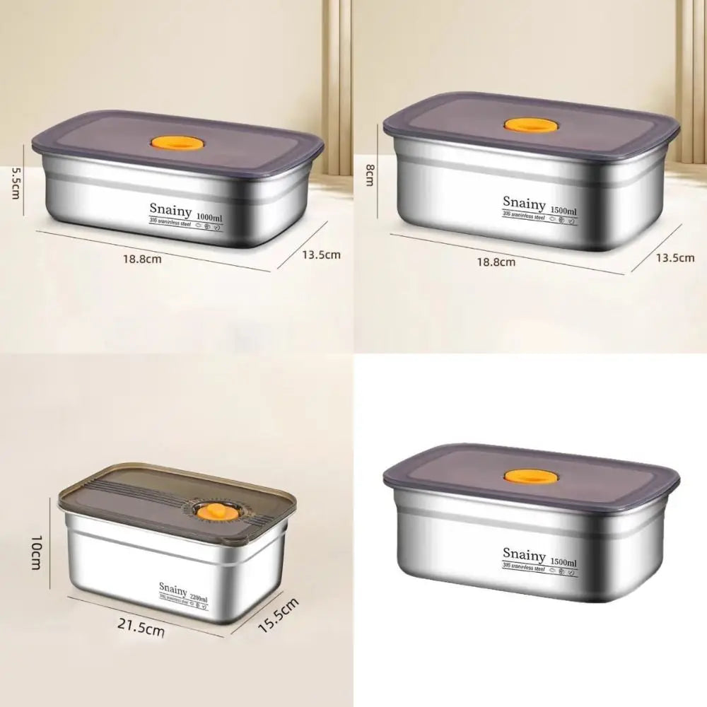 Stainless Steel Leak-Proof Bento Lunch Box – 3 Sizes Bento Lunch Box Axl