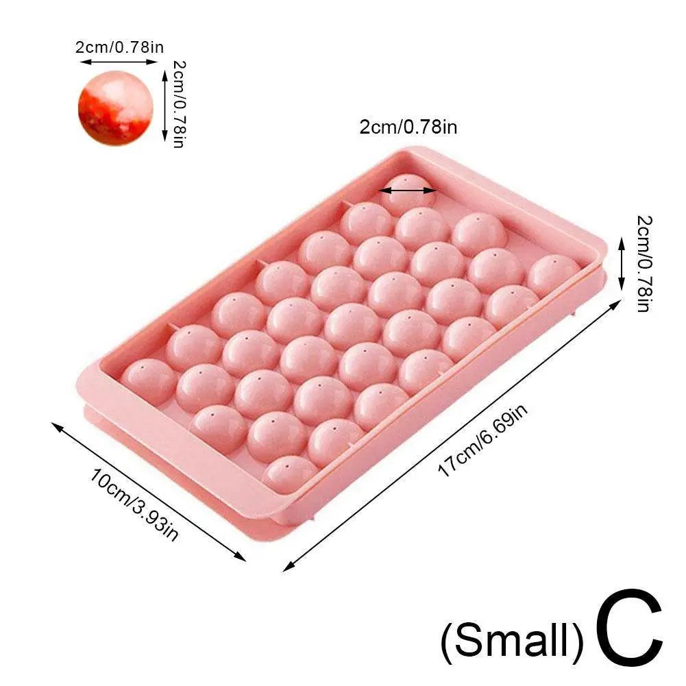 3D Round Ice Ball Maker Tray with Lid – Diamond Sphere Mold Ice Ball Mold Tray Axl C