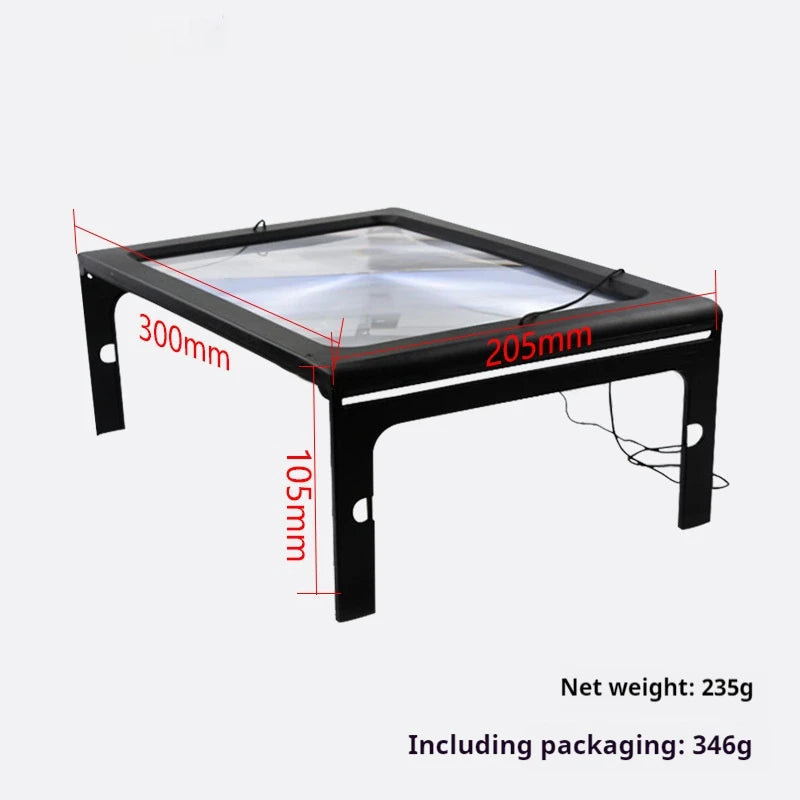 A4 Full Page Foldable Desktop Magnifier with LED Lights Desktop Magnifier Axl 10x