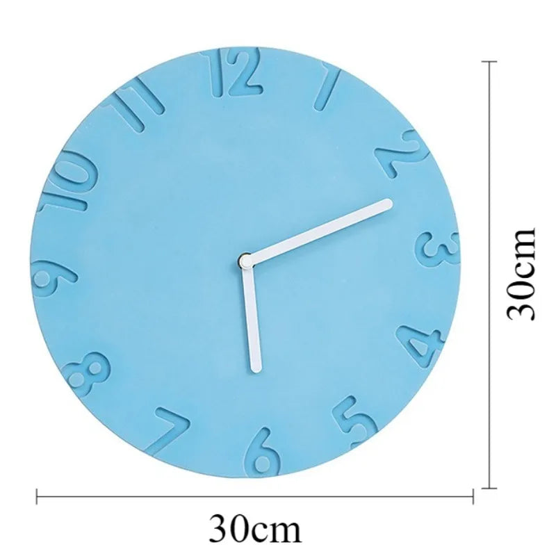 Modern Silent Wall Clock – Minimalist Concrete Luxury Decor Decorative Wall Clock Axl