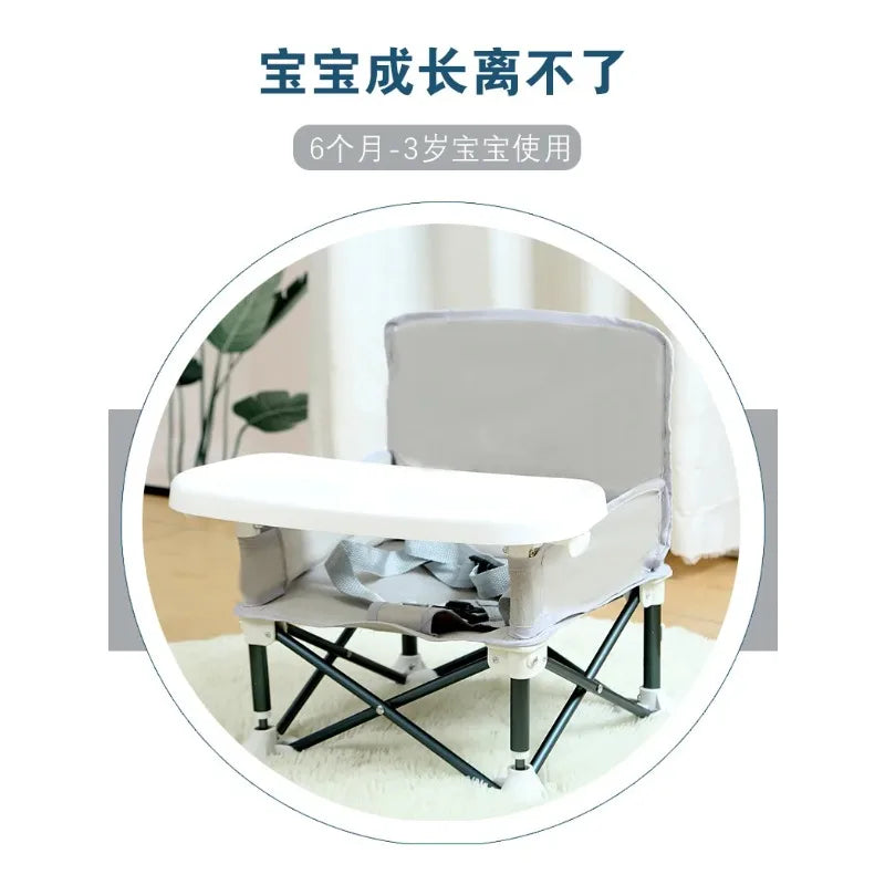Baby Foldable Portable Dining Chair with Tray & Seat Belt Portable Baby Chair Axl