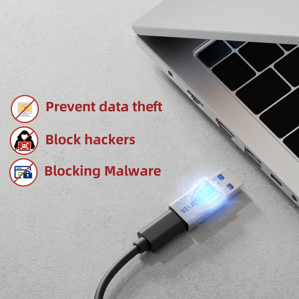 USB Type-C Data Blocker – Anti-Juice Jacking Security Adapter USB Security Adapter Axl