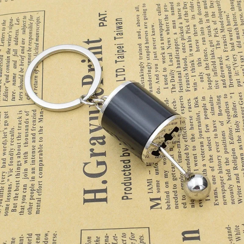 Mini Gear Shift Keychain – Metal Car Accessory for Enthusiasts Automotive Keychain Axl