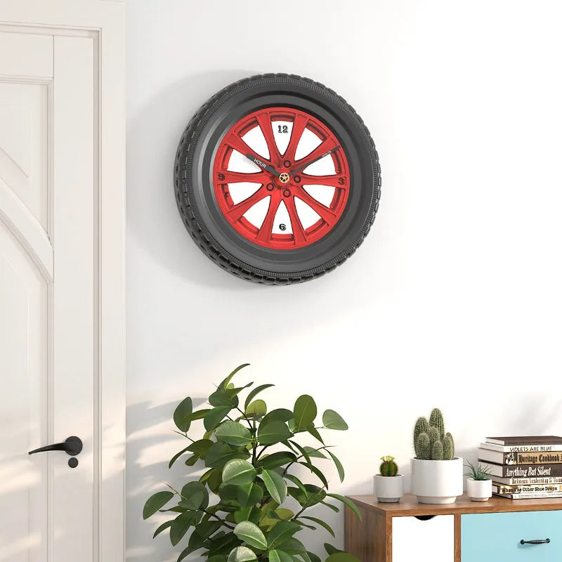 Creative Tire Wall Clock – Silent Quartz Modern Home Décor Wall Clock Axl