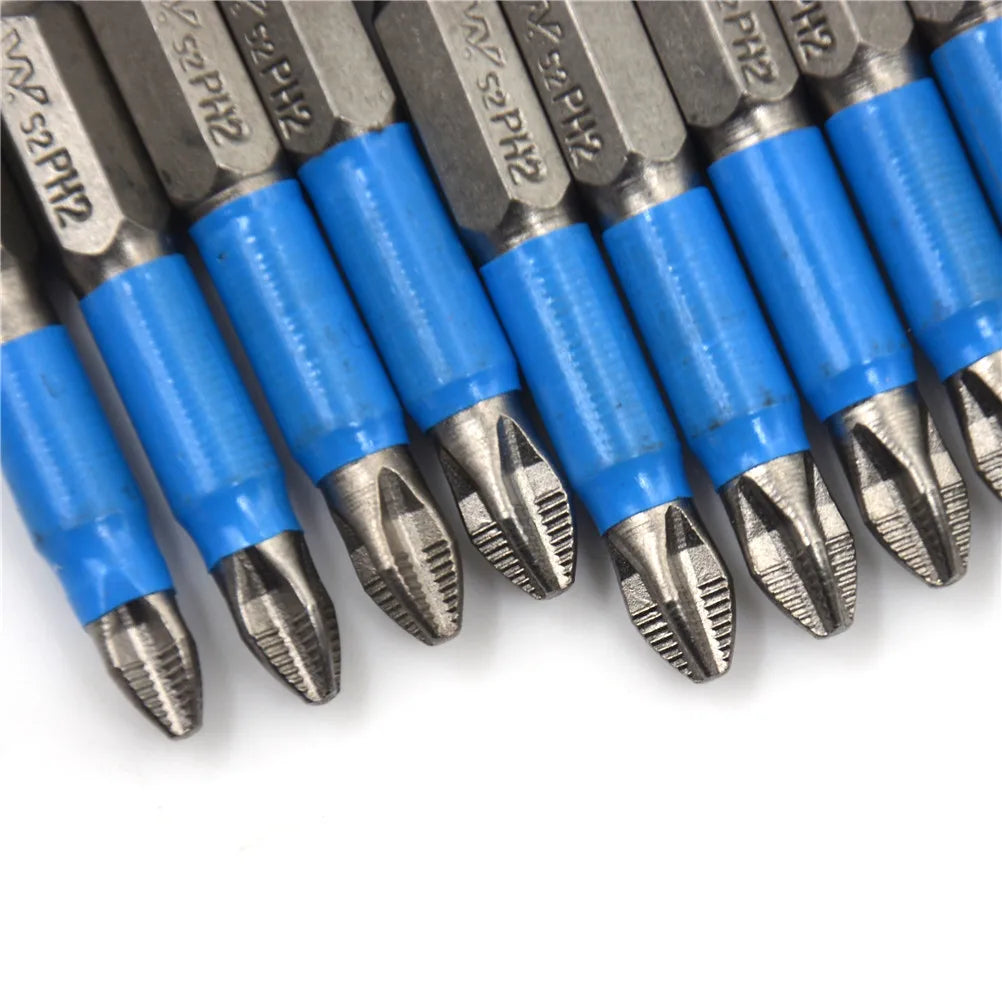 Magnetic PH2 Screwdriver Bit 1/4" Hex S2 Steel 50mm Screwdriver Bit Axl