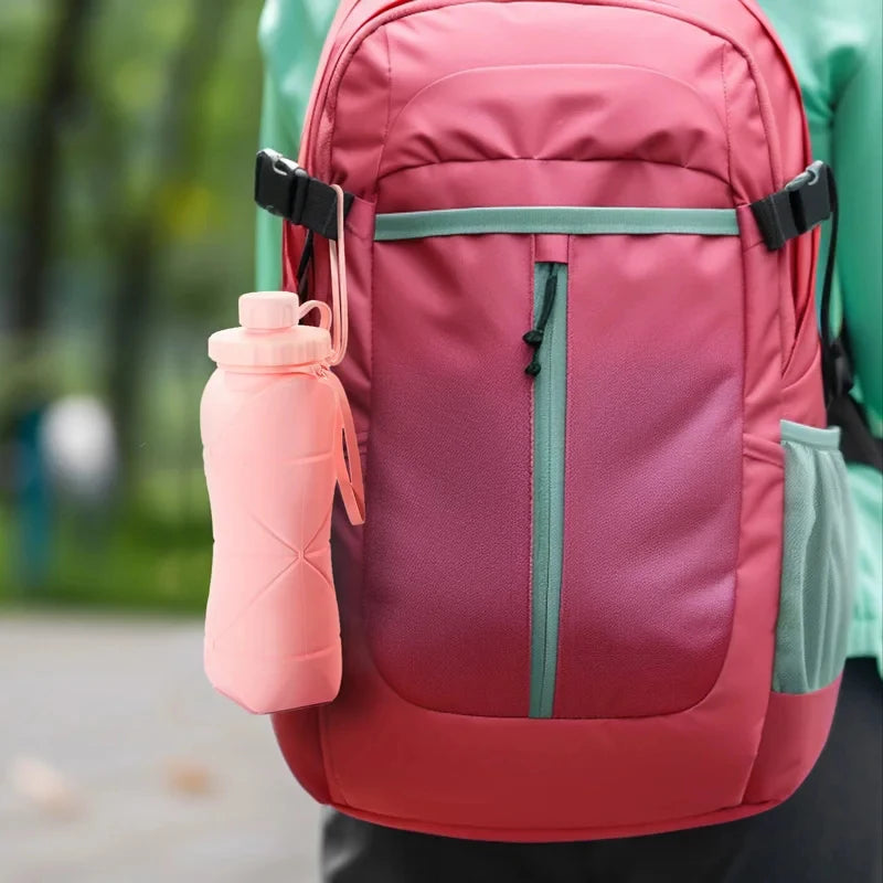 Silicone Folding Water Bottle – Lightweight Portable 600ml Folding Water Bottle Axl