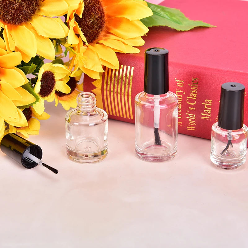 Empty Glass Nail Polish Bottles with Brush – 5/10/15ml Nail Polish Bottle Axl