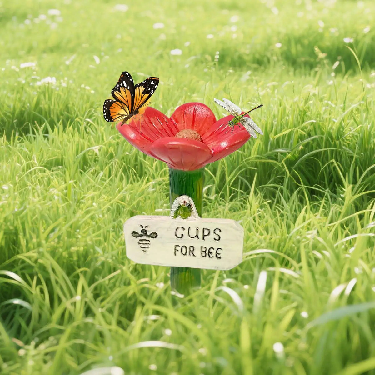 Butterfly & Bee Watering Station – Flower Garden Cup Garden Watering Station Axl
