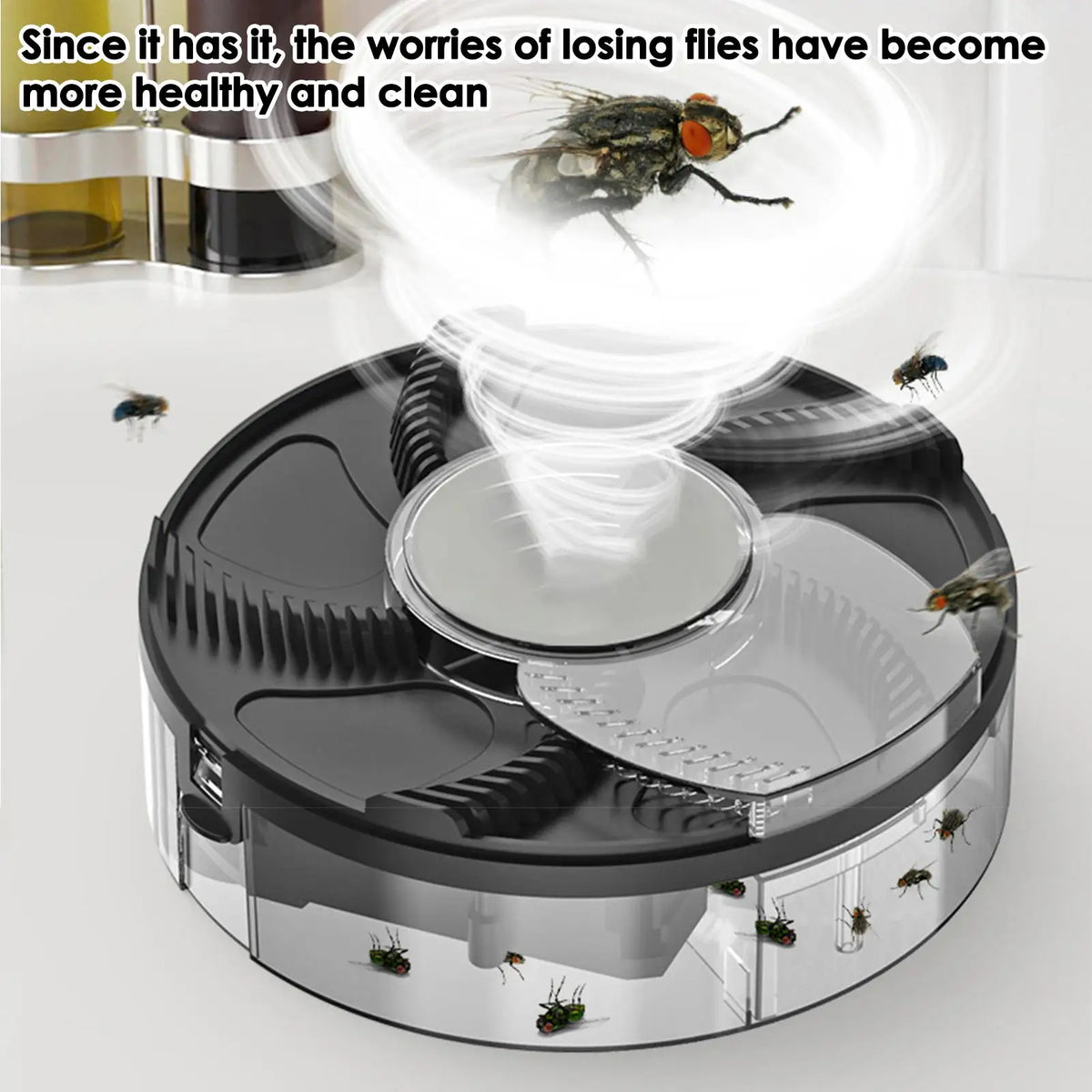 Electric Fly Trap – Silent Rotating USB Rechargeable Catcher Electric Fly Trap Axl
