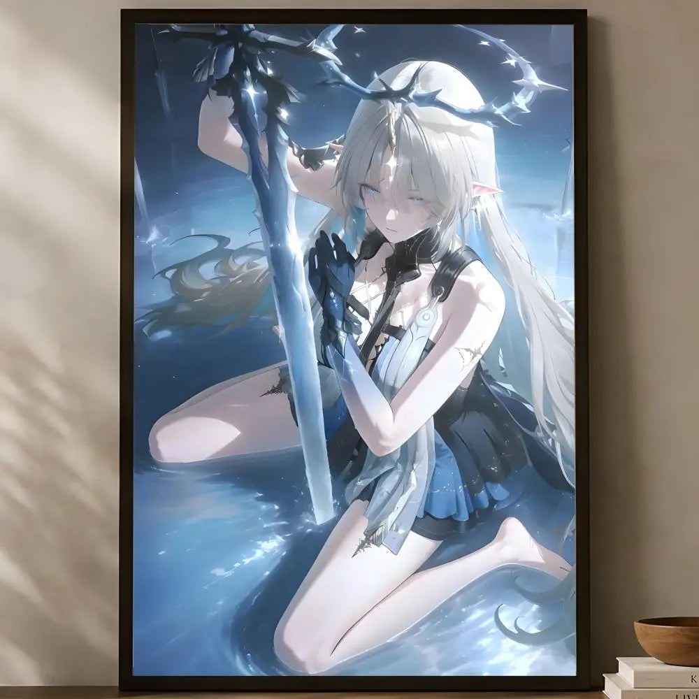 Wuthering Waves HD PVC Wall Poster – Self-Stick & Waterproof Wall Art Poster Axl White15 60X90cmNoframe