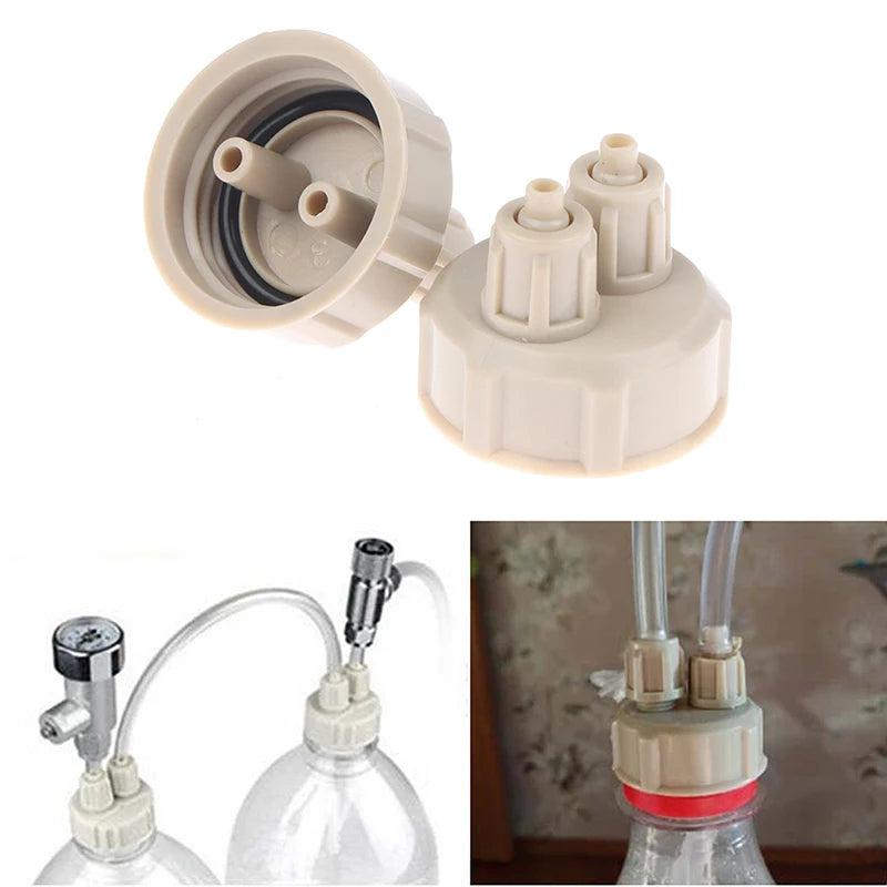 2-Pack Aquarium CO2 Gauge Bottle Cap – DIY CO2 Diffuser Kit CO2 Aquarium Accessory Axl