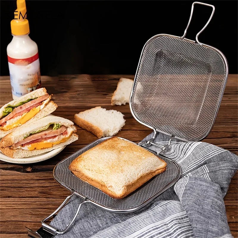 Stainless Steel Sandwich Grill Basket – Non-Stick Toaster Pan Sandwich Grill Basket Axl