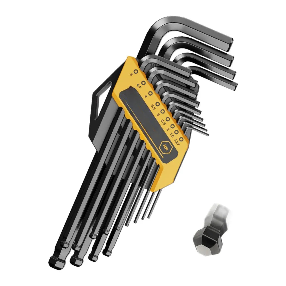 Ball-End Hex Key Set 9/13pc – Inch & Metric Allen Wrenches Hex Key Wrench Set Axl set A China Mainland