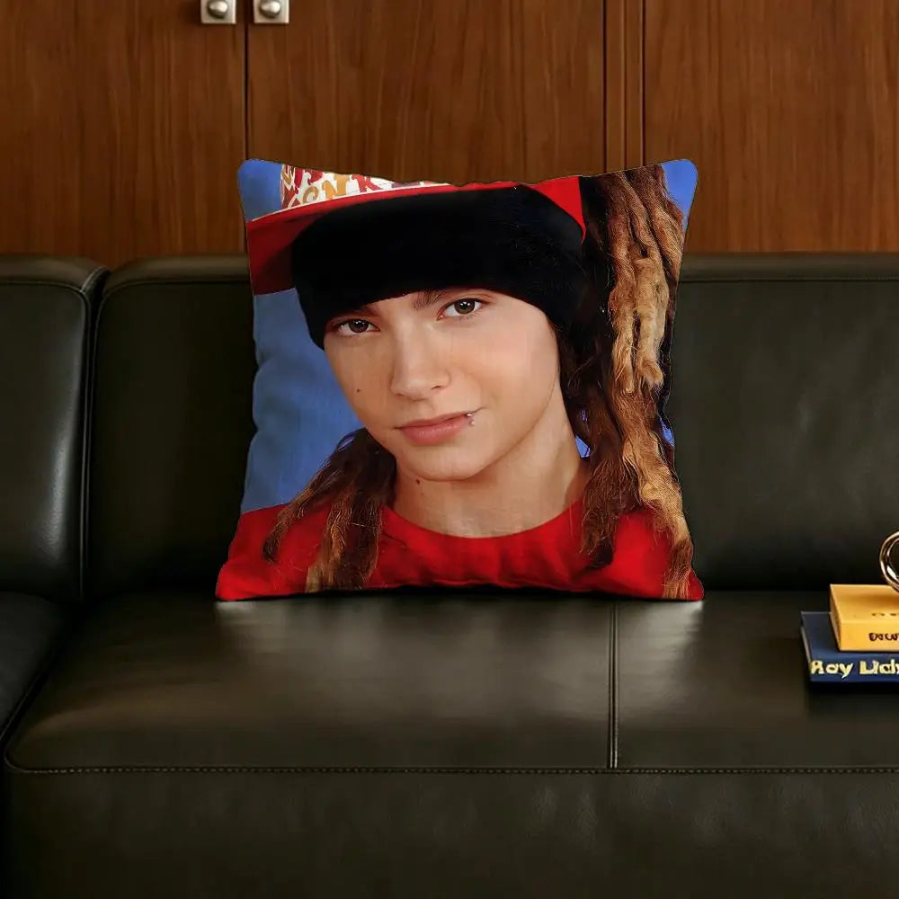 Tom Kaulitz Linen Cushion Cover | Sofa & Bed Pillow Case Decorative Cushion Cover Axl