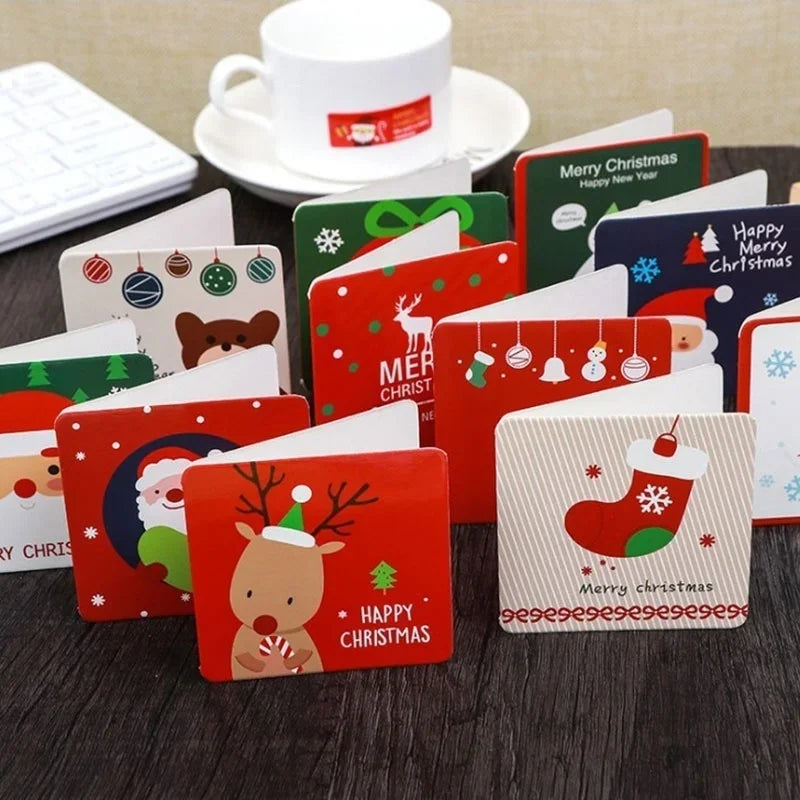 24-Pack Mini Christmas Greeting Cards with Envelopes – Kids Xmas Christmas Greeting Cards Axl