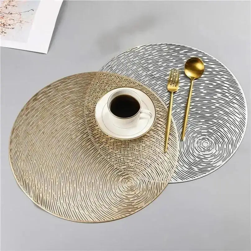 Round PVC Placemat – Heat Resistant Non-Slip Table Mat 38cm Table Placemat Axl