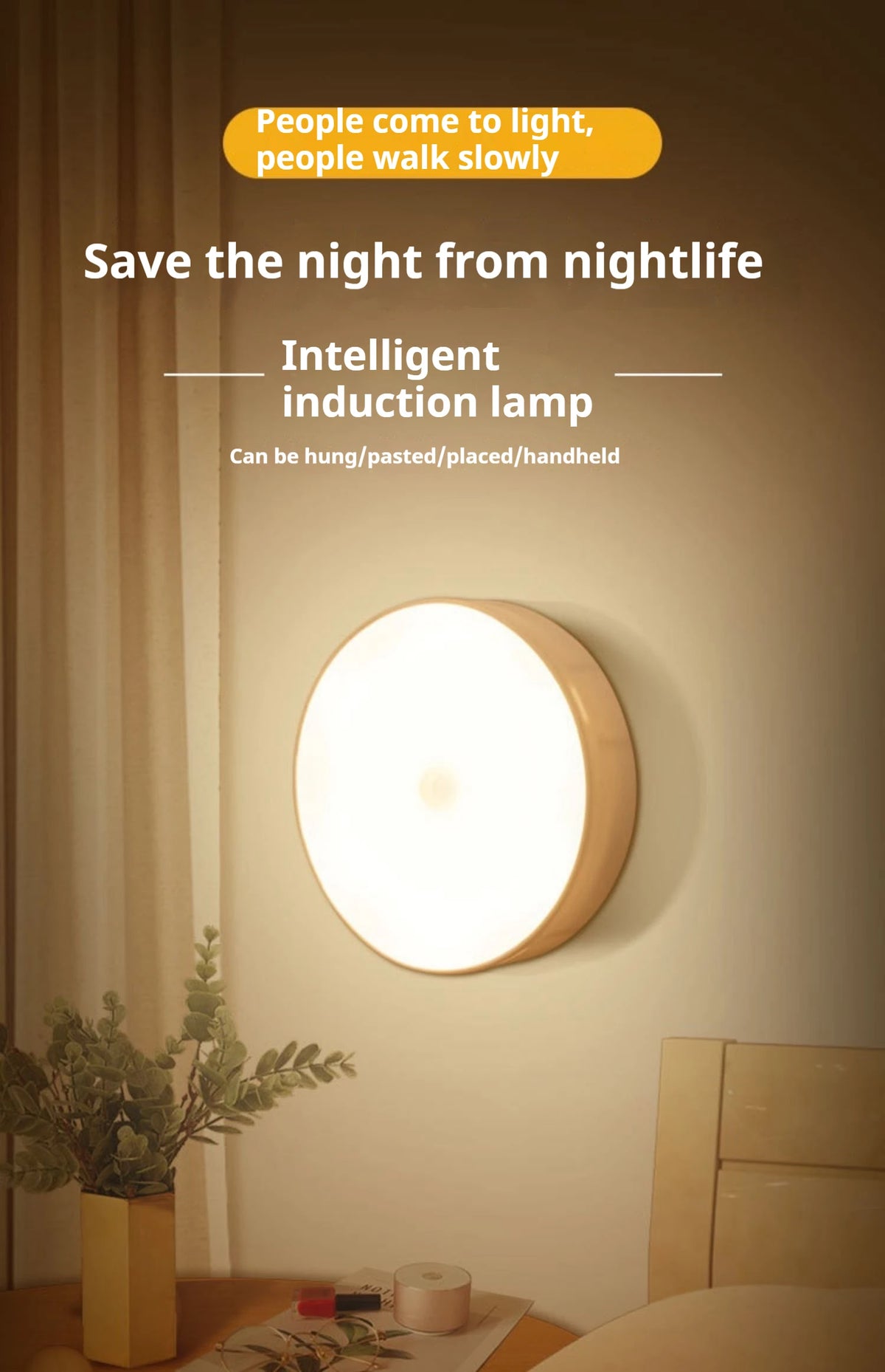 Wireless Motion Sensor LED Night Light – Bedroom & Staircase Motion Sensor Night Light Axl cold