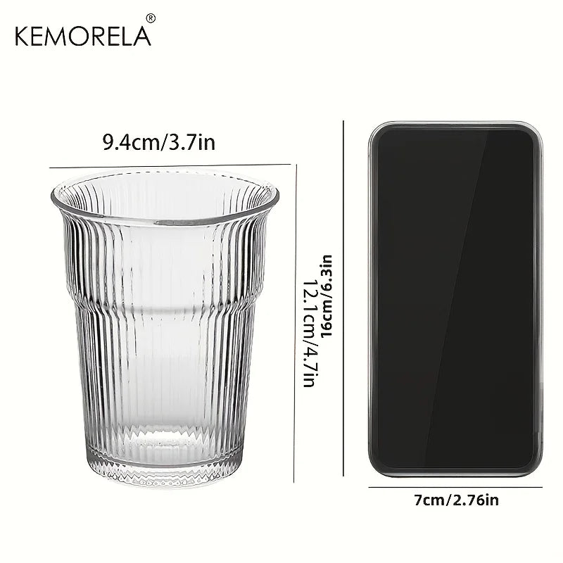 KEMORELA Borosilicate Glass Tumblers – Coffee, Whiskey & More Glass Tumbler Set Axl