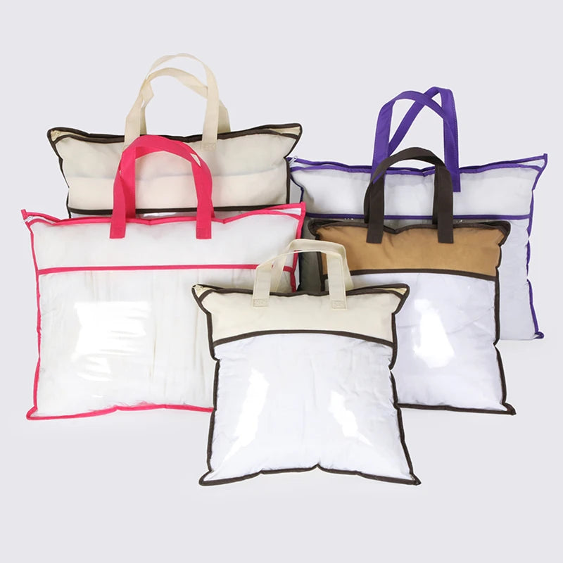Non-Woven Zipper Storage Bag – Dustproof Quilt & Blanket Tote Storage Organizer Bag Axl