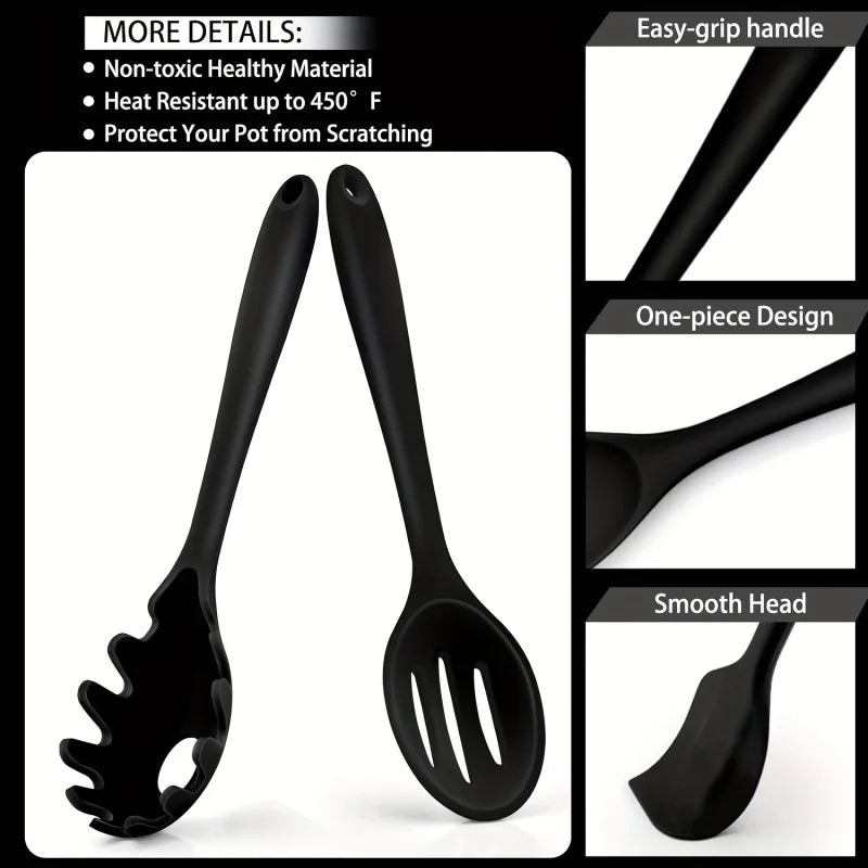 7-Piece Silicone Kitchen Utensil Set – Non-Stick Spatula & More Silicone Utensil Set Axl