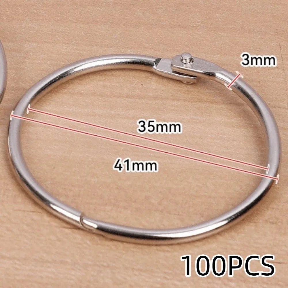 Metal Binder Rings 50/100 Pcs – Assorted Sizes Split Rings Binder Rings Axl 4.0 100pcs
