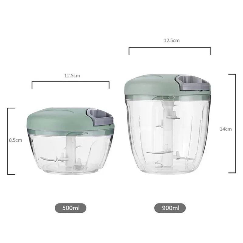 Manual Garlic Chopper & Vegetable Mincer 500ml/900ml Garlic Chopper Axl