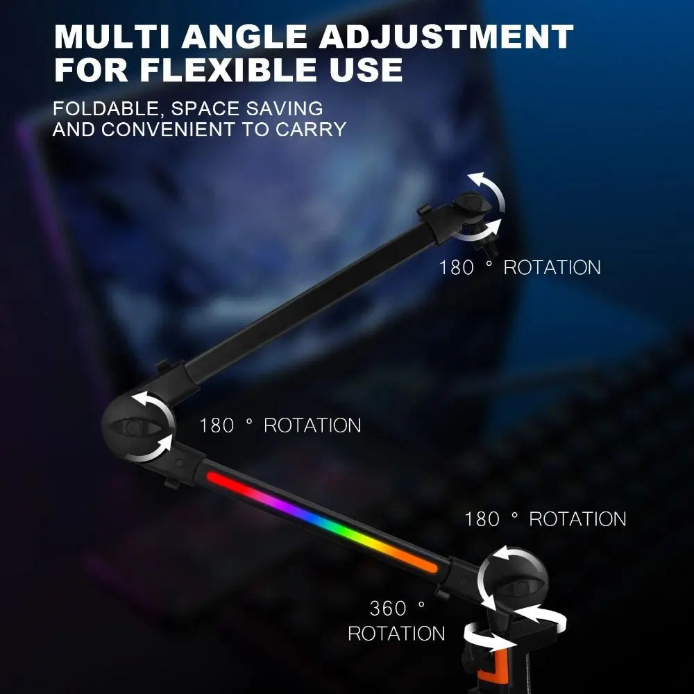 360° Desk Microphone Boom Arm Stand – Gaming & Studio Microphone Boom Arm Axl