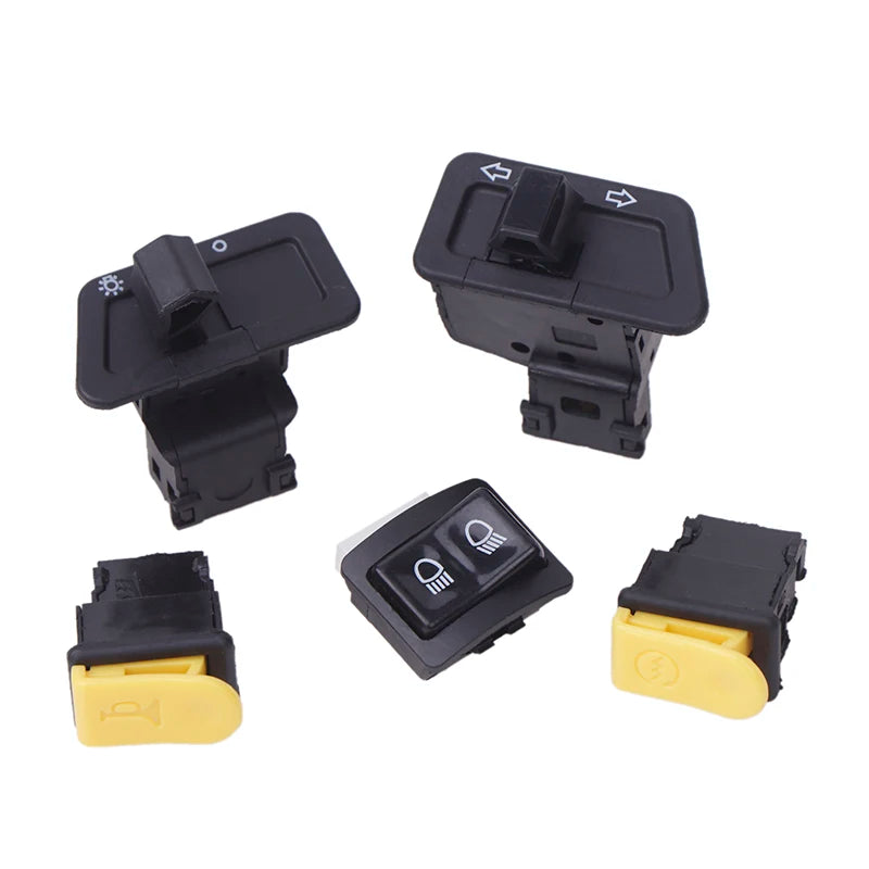 5-Piece Motorcycle Button Switch Set – Horn, Dimmer & Signals Motorcycle Switch Set Axl