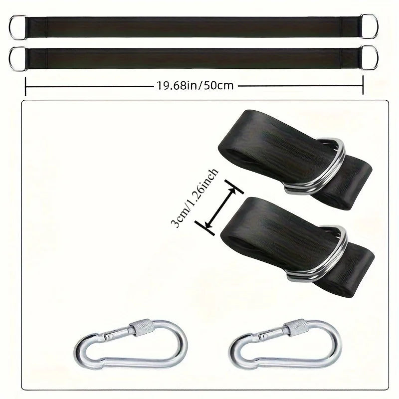 Camping Hammock Slings with Safety Locks | Outdoor Swing Straps Hammock Sling Straps Axl