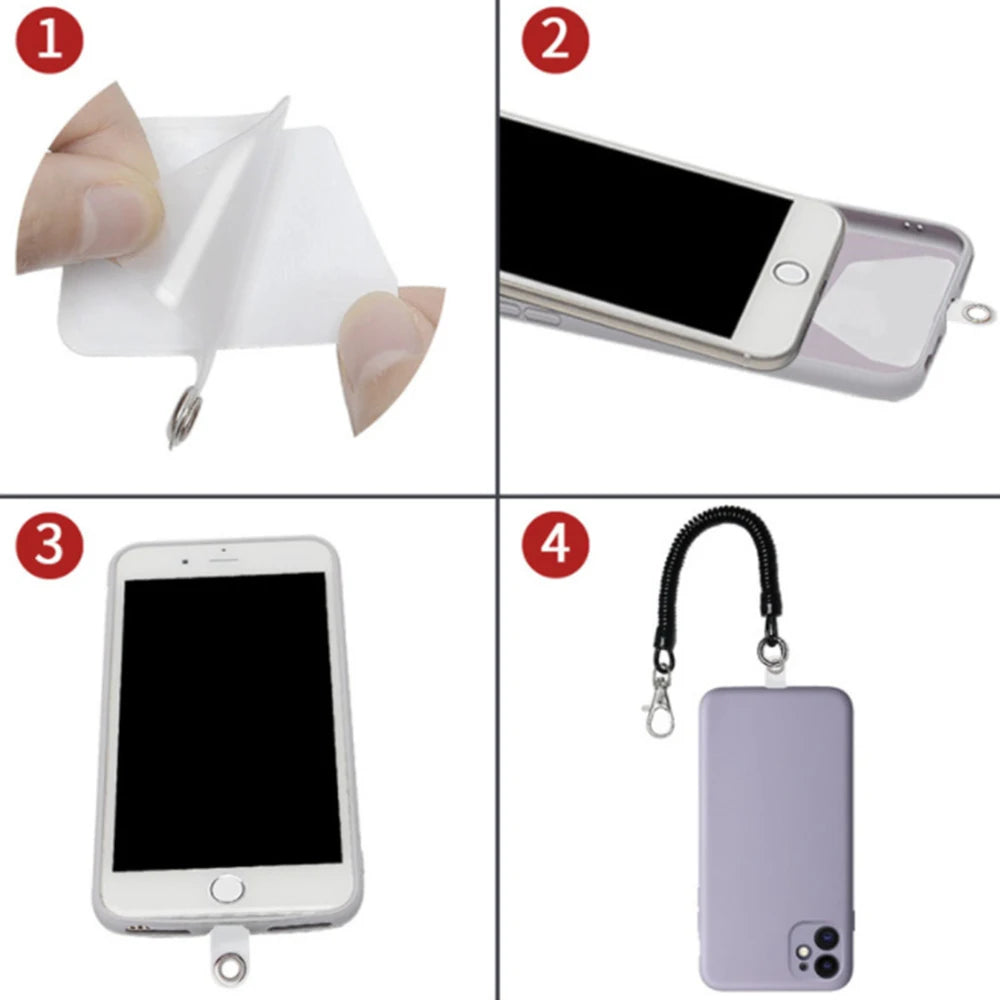 Anti-Drop Phone Lanyard – Elastic Safety Strap & Carabiner Phone Safety Lanyard Axl