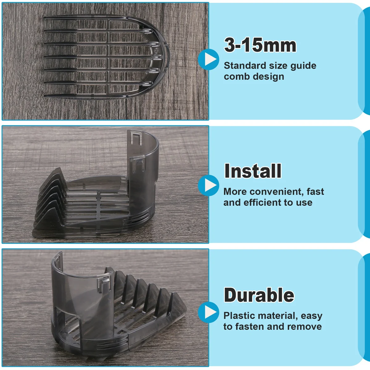 3–15mm Replacement Comb for Philips QC5510–QC5580 Trimmer Trimmer Replacement Comb Axl Default Title