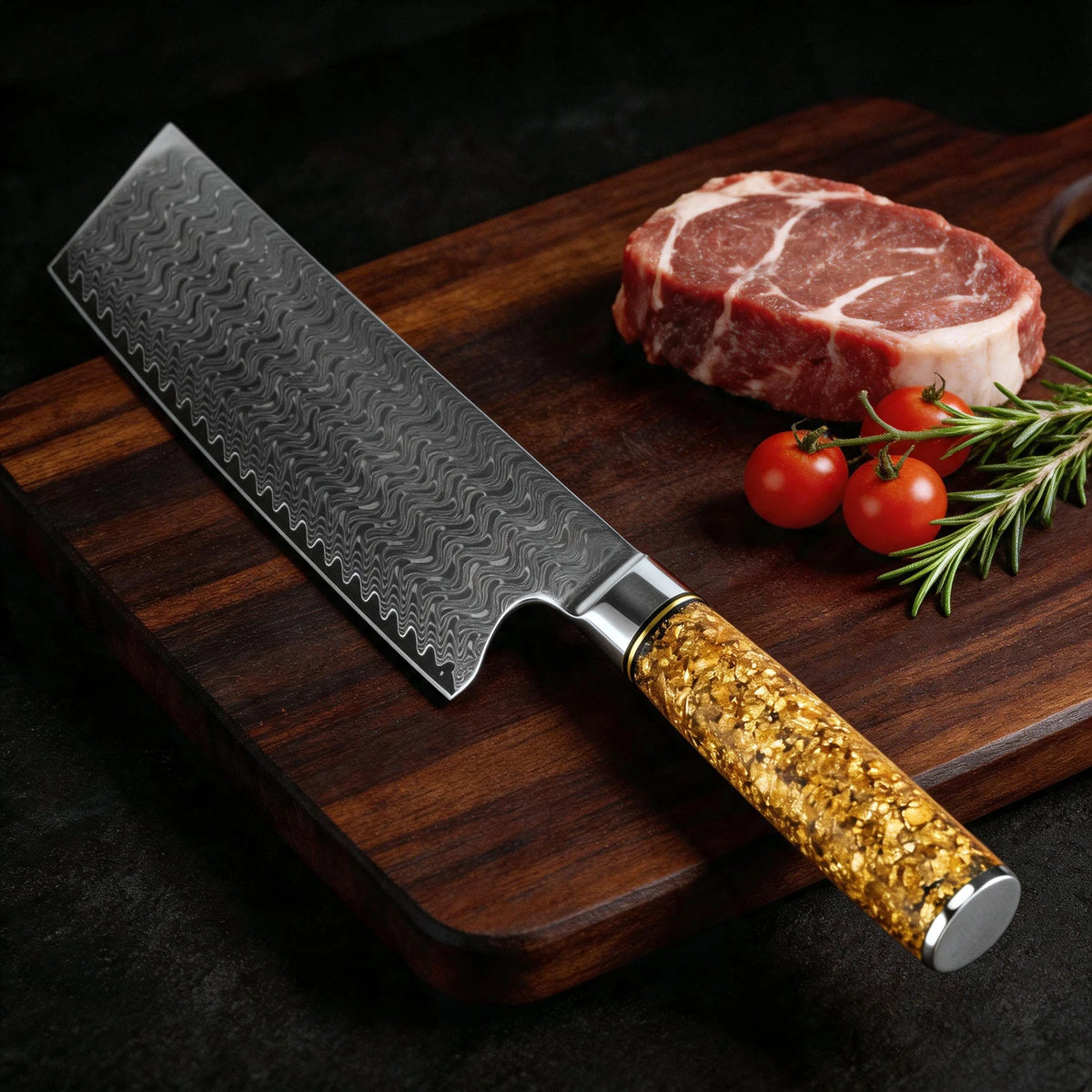 XITUO 7" Nakiri Knife – Japanese Damascus Steel Chef Knife Nakiri Chef Knife Axl