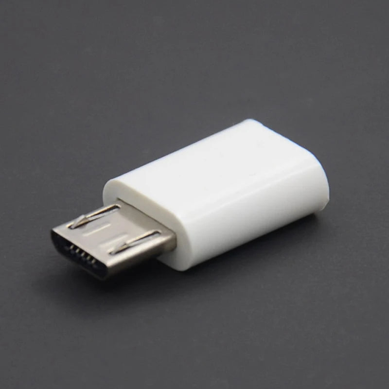 Type-C Female to Micro USB Male Adapter | Android Converter USB Adapter Axl White