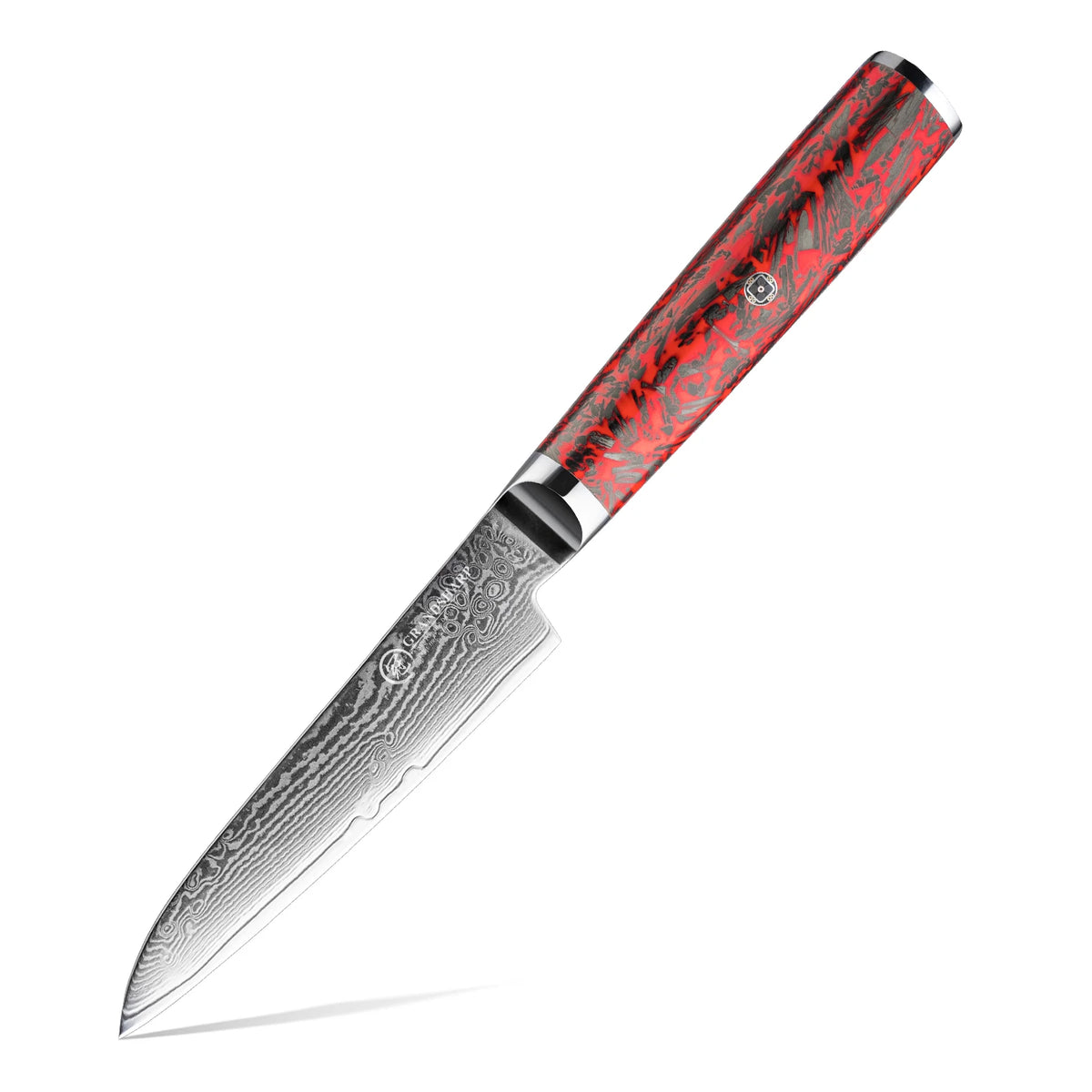 Grandsharp Damascus Steel Kitchen Knife Set – Chef, Nakiri & More Damascus Kitchen Knife Set Axl 3.8 inch paring