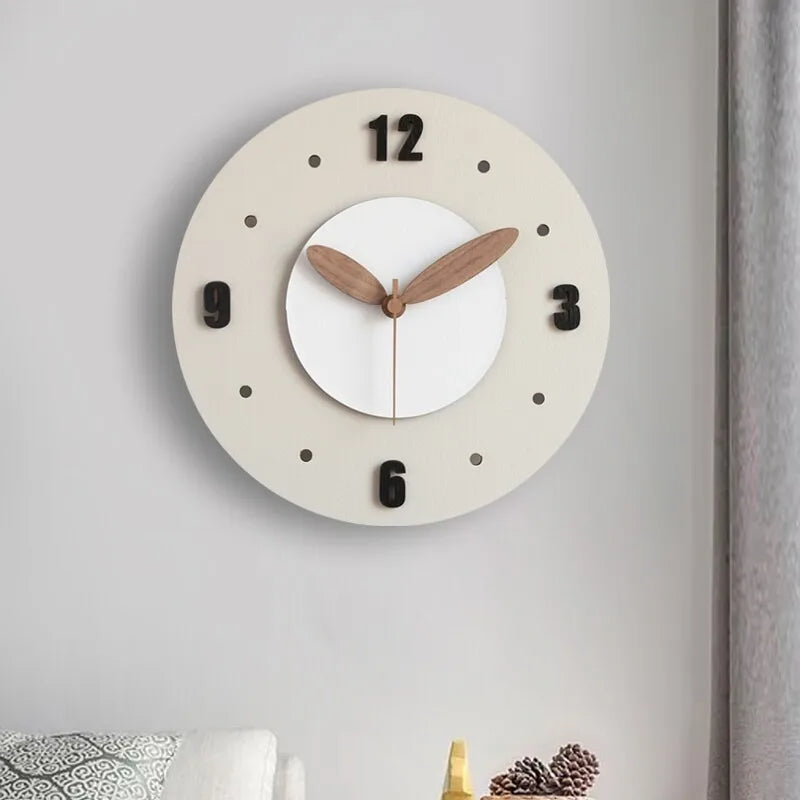 Modern Silent Wood Wall Clock – Minimalist Home Decor Wall Clock Axl