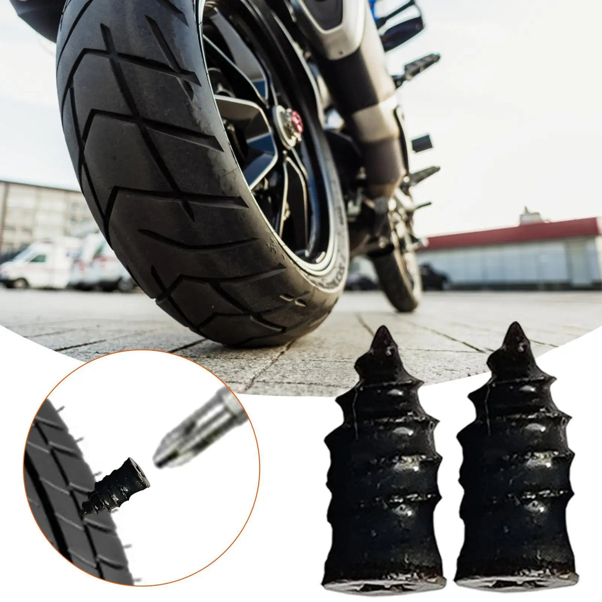 Rubber Tire Repair Plugs – Tubeless Puncture Fix Kit 10 Pc Tire Repair Kit Axl