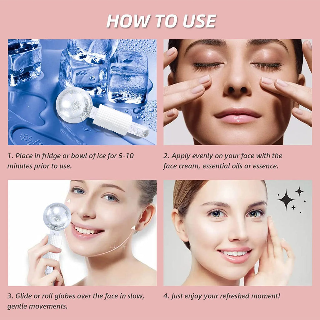 Ice Glass Massage Ball – Facial Cooling Beauty Tool | PLYS Facial Massage Tool Axl