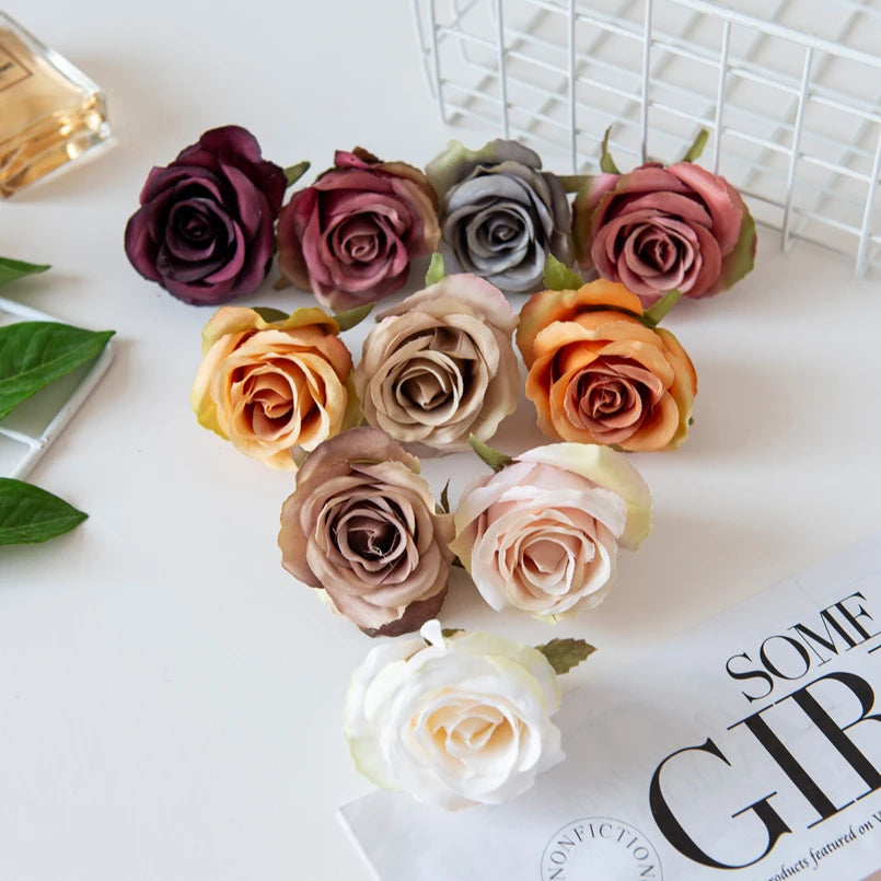 Artificial Silk Rose Flower Heads – 15 or 30 Pcs Wedding Décor Artificial Silk Flowers Axl